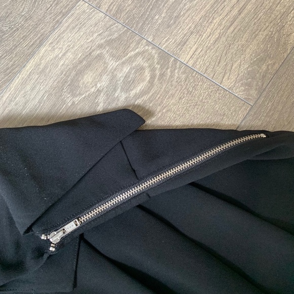 Aritzia Wilfred Tuxedo Pant High fold over Waist Straight leg Trouser Black - Picture 11 of 16